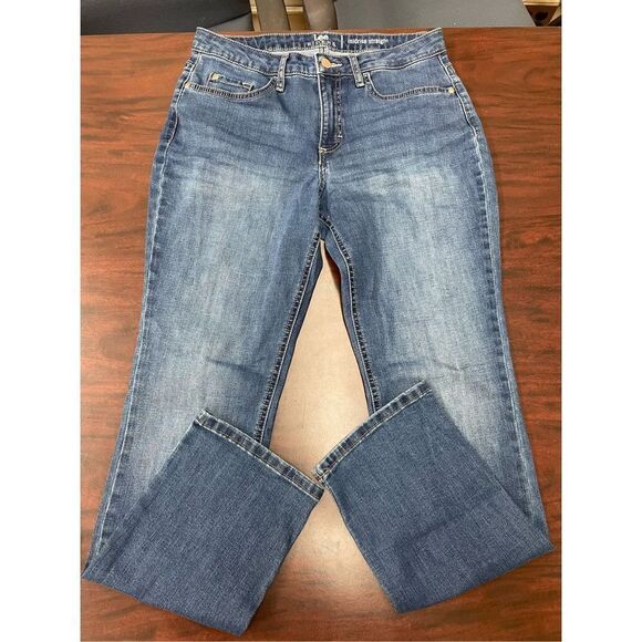 Lee Riders Midrise Straight Dark Wash Jeans Size 8 - Picture 1 of 5